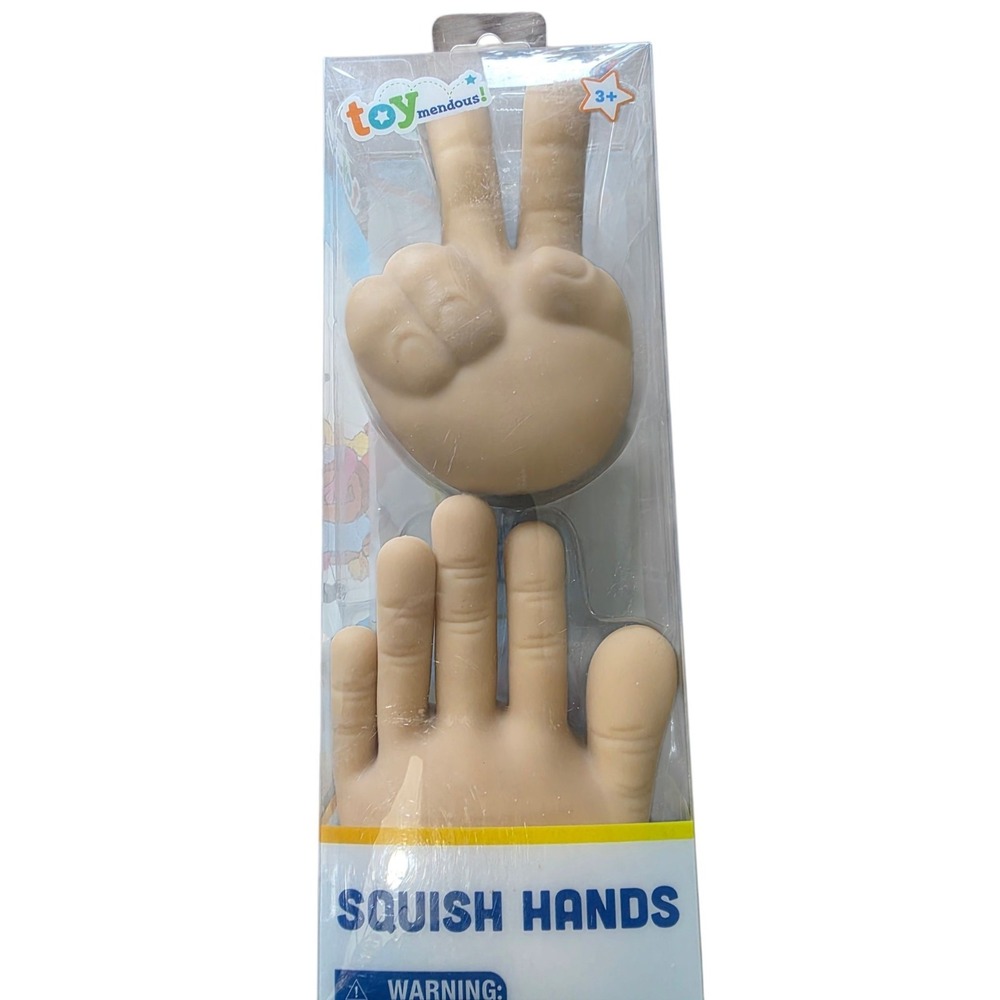 Squish Hands Stretchy Squeeze Toy Stress Fidget Toymendous NEW in Box